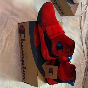 Champion Kids Red and Navy Sneakers